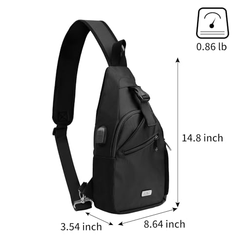 AMJ Tactical Chest Sling Bag for Men,Theft Crossbody Bag,Lightweight Hiking Shoulder Pack for Cycling, Travel, Camping2