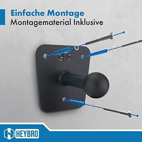 HeyBro® Universal Wandhalterung für Fahrradträger - inklusive Befestigungsmaterial - optimale und stylische Halterung für Ihren Fahrradheckträger - Hingucker in jeder Garage und Keller