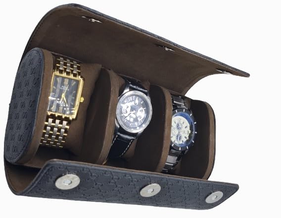 Image of essart Luxury Watch Storage Case - Premium Leather Organizer Box for Exclusive Timepieces, Elegant Display & Protection for Collectors (WR-1013-D-Black)