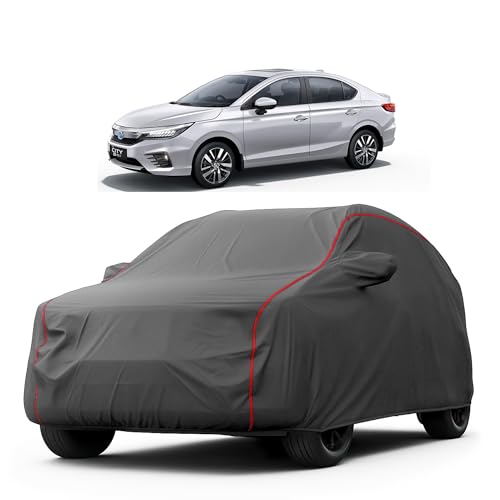 Image of Heavy-Duty Car Cover for Compatible with Honda City i-VTEC (2014 to 2025 All Models) Deluxe Car Protection Cover - Waterproof & UV-Resistant All-Season Exterior Protection