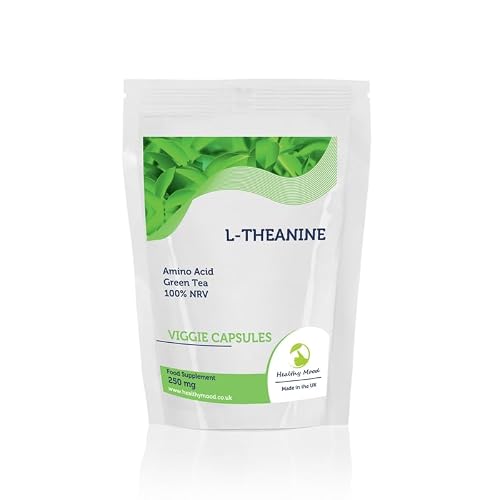 Image of L-Theanine 250mg Green Tea 60 Veg Capsules – Relaxation & Stress Relief Supplement – Supports Focus, Mental Clarity & Calm Without Drowsiness