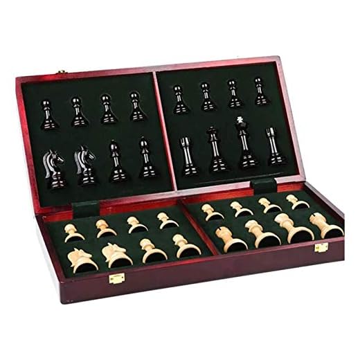 HYFDGV Magnetiskt schackset fällbart schackset i trä high-end schackbräde hopfällbart schackset ABS stål tassar stål gåva magnetiskt schackset
