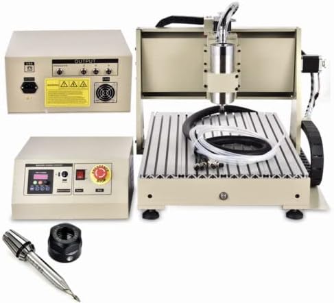 Grabador de enrutador de 3 ejes, 1500 W 6040 3D Router Máquina de grabado de 3 ejes, grabadora de puerto USB, fresadora de escritorio para PCB