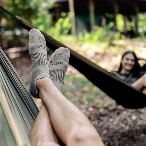 OS1st Wicked Comfort Merino Wool No Show Socks – Max Cushion, Light Compression, Blister Protection, Breathable 7