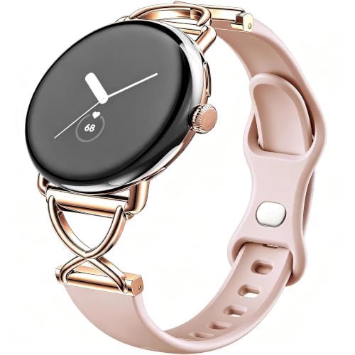 EVPLNT Slim Silicone Bands,Pink/Rose Gold,For Pixel Watch 5/4/3/2 41mm by EVPLNT - Used condition - US$15.01