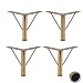 Produktbild 4er Set Sofa Couch Fuß,Möbelfüße,Rostfreier Stahl Schrankfüße,Gold Dreieck Möbel-Stützbein,Beistelltische Beine,mit Schrauben (150mm(5.9in))