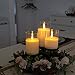 Amagic Clear Glass Flameless Candles Battery Operated with Timer, Remote Control, LED Pillar Candles, Battery Powered, Pure White Wax, Set of 3