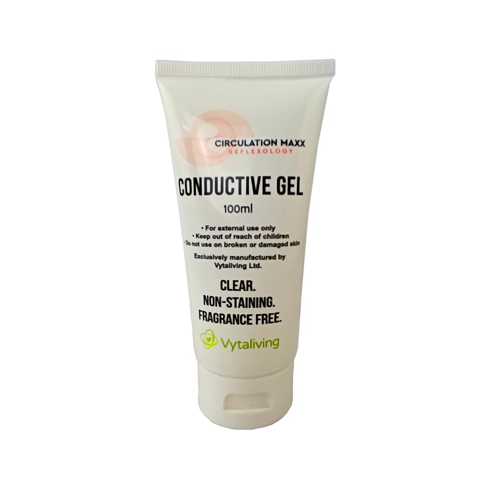 Conductive Gel 100ml for Tens Machine & Circulation Boosting Devices - Improve Conductivity & Increase Stimulation for Best Results - EMS Circulation Maxx Conductive Gel for Face, Legs, Feet & Abs