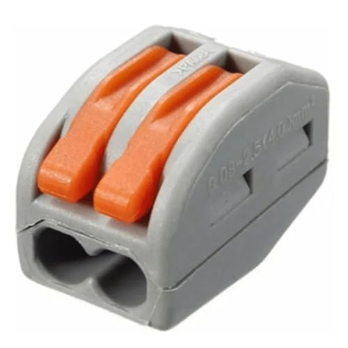 KIT COM 50 PEÇAS DE CONECTOR 2P DE EMENDA RAPIDA SIMPLES PIX CONECTOR BORNE ALAVANCA CONECTOR PARA F