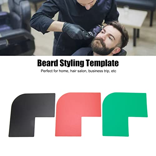 3 Pçs Modelo De Modelagem De Barba, Modelo De Guia De Costeletas De Bigode Masculino Ferramenta De E