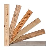 iWerk - Musterpaket „Naturtöne“ | Moderne Echtholzpaneele zum Kleben | Wandpaneele als Holzproben - zum Ausprobieren für Zuhause