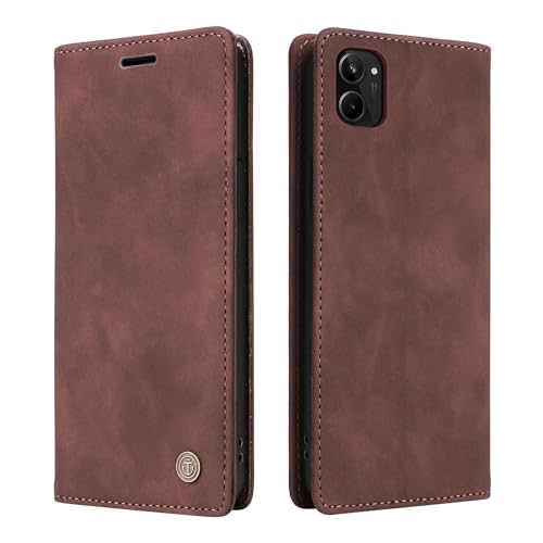 ���B���e�[�W���U�[ �Ή��@�� for Realme 10 4G �J�[�h�X���b�g �����|�P�b�g �}�O�l�b�g���J�� �X�^���h�@�\ Brown2