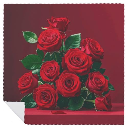 Servilletas de Tela Rojas y con Rosas 6 Unidades miniatura 6