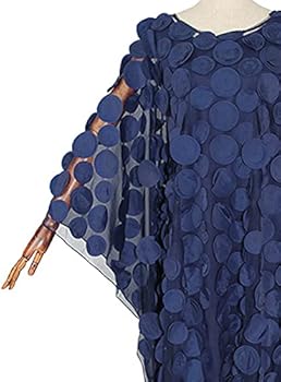 HD African Women Applique Flower Dress Boat Neck Pink (Coral) Caftan Chiffon Gown One Size