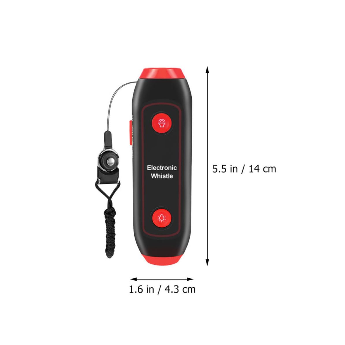 Fischietto Elettronico Sportivo con Luce LED e Cordino, per Decorazioni Scuola e attività All'aperto Come Campeggio e Allenamento Arbitri