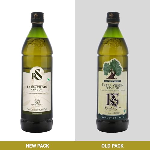 Image of Rafael Salgado Extra Virgin Olive Oil | First Cold Pressed Oil | Good for Salad Dressing and Flavouring | Zero Cholesterol and Trans Fat | Glass Bottle - 1 Liter