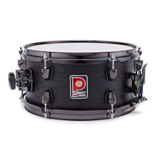 Premier Artist 12" x 6" Birch Snare Drum, Stealth Black