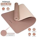 WOHAO Extra Thick 8mm Yoga Mat, 72"x28" Non Slip Exercise Mat, Reversible 2-Sided Dual Color Premium POE Material, with Carrying Strap for Yoga, Pilates, Home Gym - Image 2