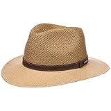 sombrero panama hombre negro Made in Ecuador Stetson Sombrero Panamá Verlon Mujer/Hombre - Made in Ecuador Traveller de Playa Sol con Banda Piel Primavera/Verano - L (58-59 cm) Natural