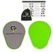 Gravity Fitness Core Sliders, 1 Pair of Ergonomic Pear-shaped Gliding Discs, Dual Sided Sliding Plate for Carpets or Hardwoods, Includes Free Storage Bag and Exercise Program (Green)