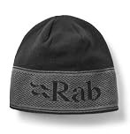 Rab Logo Band Beanie - Lightweight Warm Skull Cap for Hiking, Climbing, & Skiing - Black/Graphene - One Size