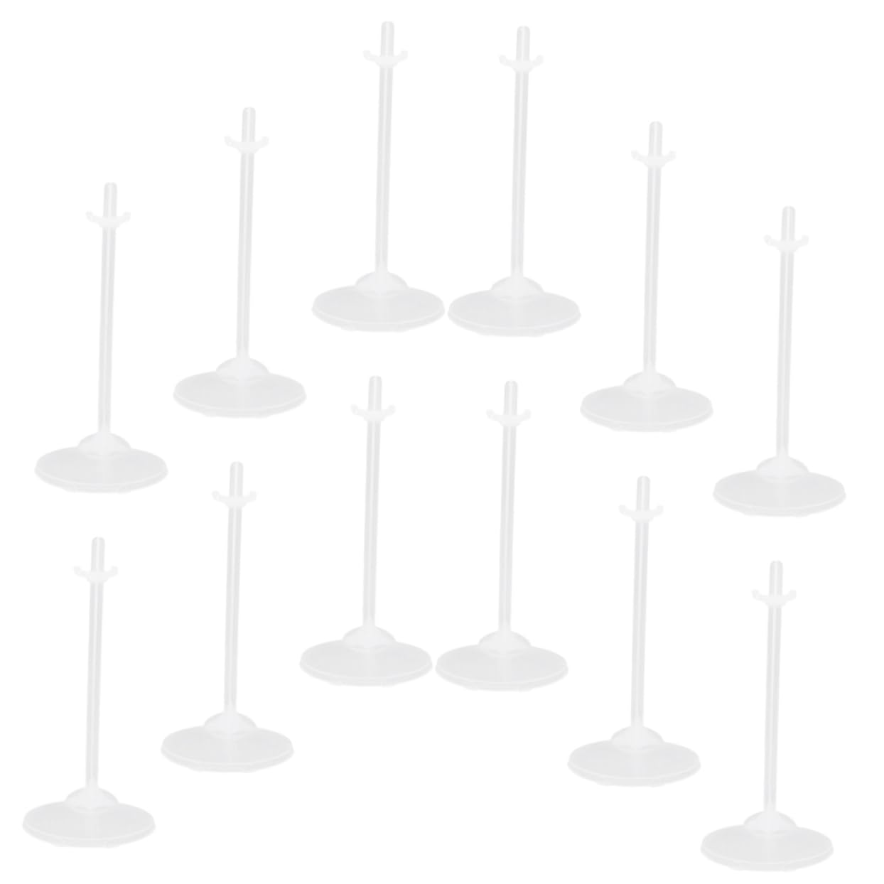 UPKOCH 24 Piezas Clip De Muñeca De Pie Mini Muñecas Juguetes para Niñas Soporte De Exhibición para Muñecas Soporte De Muñeca De Figura De Acción Mini Accesorios Minimuñeca El Plastico