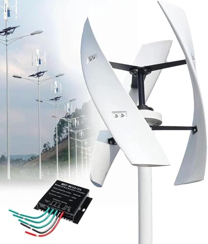 Kit Generatore Eolico Ad Asse Verticale, 3 Pale, per Esterni, 20000 W, Efficiente Sistema Di Energia Rinnovabile A 12 V/24 V/48 V/220 V con Regolatore Di Velocità per Soluzioni Di Alimentazi