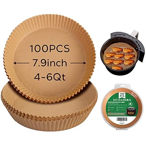 SIUDANGKA Air Fryer Liners for Ninja Air Fryer, 100 Pcs Air fryer Disposable Paper Liner Air Fryer Accessories for Ninja AF101 Air Fryer Ninja AF150Air Fryer XL Ninja AF161 Cover