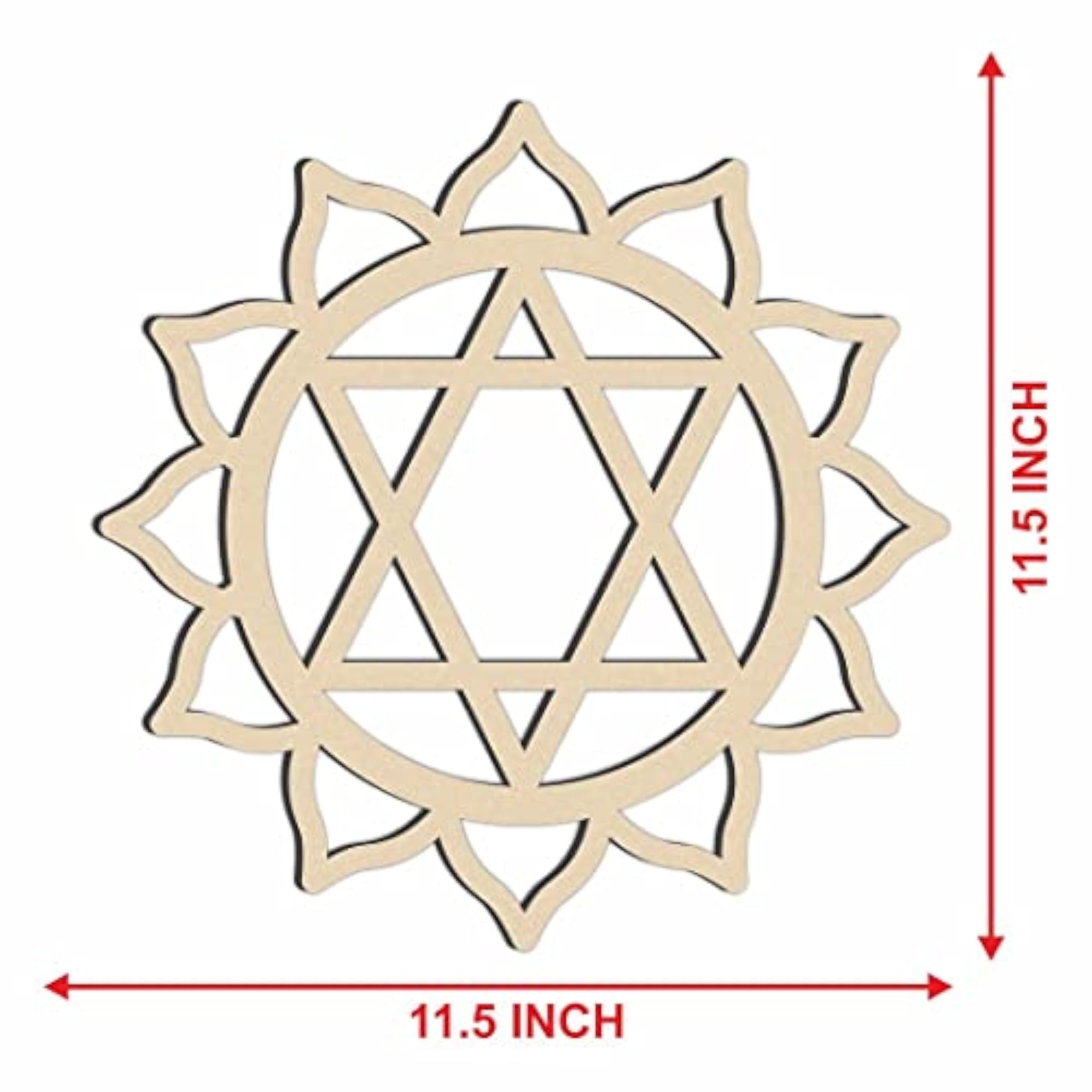 Metatron's Cube Wall Art Wooden Crystal Grid Cutout