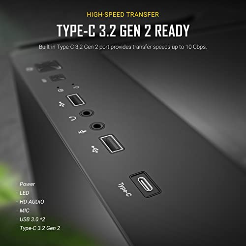 Antec Performance Series P20C Argb, Massive Metal Mesh Front Panel, 3 X 120Mm Argb Fans & Argb Hub, Type-C 3.2 Gen2 Ready, 2 X 360 Mm Radiator Simultaneously, Gpu Bracket, Mid-Tower E-Atx Pc Case #TOP1