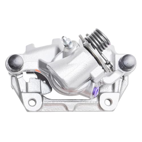 Image of Detroit Axle - Rear Left Brake Caliper for Ford Focus Volvo C70 C30 S40 V50 | Mazda 3, Driver Side Disc Brake Caliper with Bracket Replacement