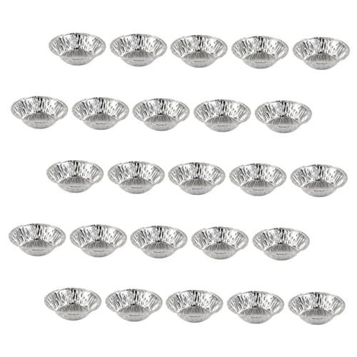 Alipis 100Pcs Foil Egg Tart Non Stick Baking Trays for Jelly for Muffins and Tarts Easy Release Design for DIY