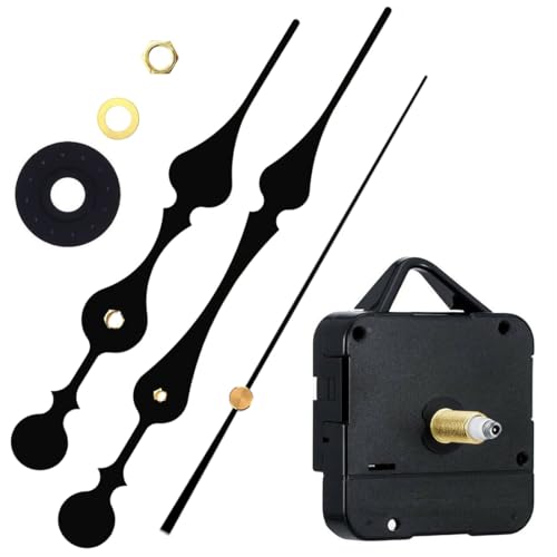 Kit de mecanismo de reloj de pared de cuarzo silencioso, 13,5 mm, perfecto para manualidades, reparaciones y decoraciones de bricolaje, preciso y confiable, incluye 1 juego de manecillas
