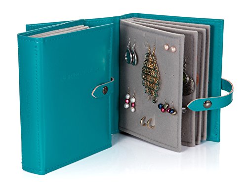 Preisvergleich Produktbild Little Book Of Earing Ohringetui in Buchform, Türkis