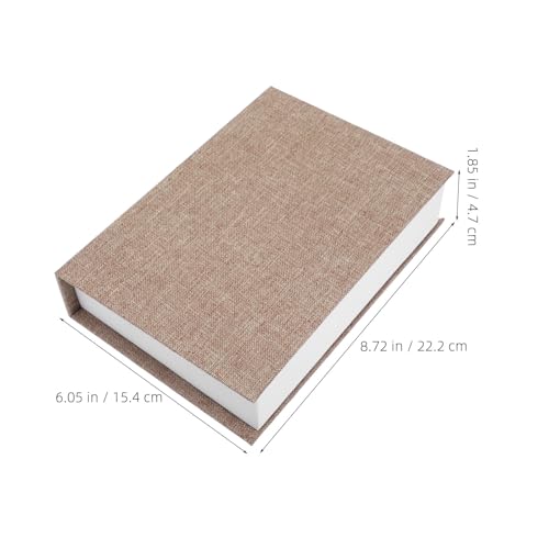 Boîtes en lin imitation livre GALPADA lot de 3 pour rangement et décoration - 3