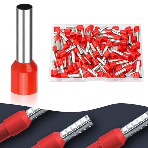 Flintronic Cosse a Sertir, Cosses Electriques a Sertir, 100 PCS Connecteur Electriques Isolées 10mm², Connecteurs de Bornes à Fil, Kits Bornes et kits pour Automobiles Électriciens