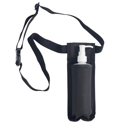 TOA Massage Single Bottle Massage Oil Holster Case Bag-Adjustable and Heat-Resistant Bottle Cream & Lotion Single Holster Bag incl. One 8 Oz Refillable Pump Dispenser