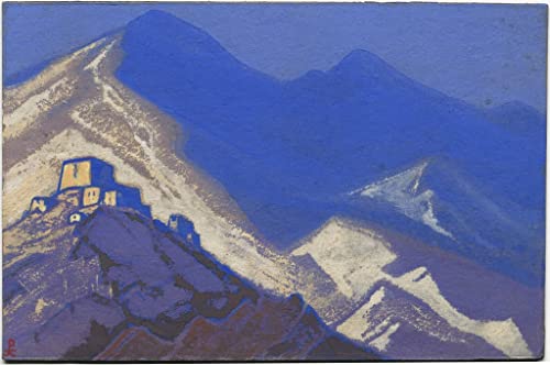 Tableau Tibet Nicholas Roerich : Impression d'art vintage grand format pour chambre 60x90cm