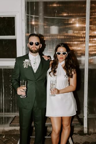 BITALY Satin Halter Homecoming Dresses Short for Teens Open Back 2025 Sleeveless Bodycon Cocktail Dress BI2344