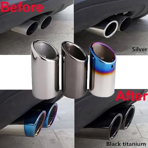 Silenciador cola tubo de escape para Tiguan Passat B7 CC 2009-2015 cubiertas de acero 2 piezas 3