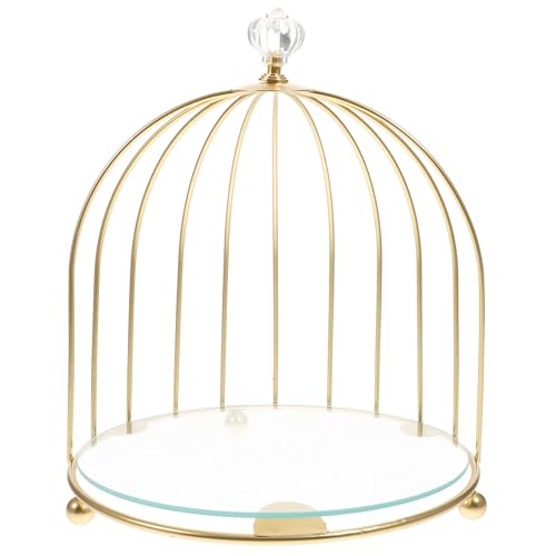 Support à cupcake doré en verre élégant cage à oiseaux pour buffets raffinés - 2
