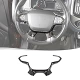 Voodonala Black Wood Grain Steering Wheel Trim Cover Compatible with Chevy Colorado 2014-2022 & Traverse 2018-2023