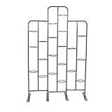Tall Metal Plant Planter Stand 20 Tiers Display Plants Indoor or Outdoors on a Balcony Patio Garden or Use as a Room Divider or Vertical Garden Inside Your Home Urban Gardening (Dark Gray)