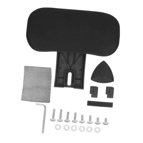 SOPOTUTU Cojín Ajustable para Silla de Oficina Almohada Ergonómica para Cabeza Compatible con Sillas de Ordenador de Dolor de Cuello Color Negro