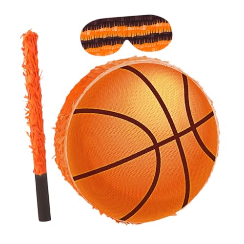 Piñata basket avec batte résistante et confettis pour jeu de fête rigide