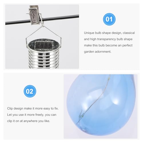 Bombilla solar exterior para iluminar sin cables el jardín con plástico resistente 6