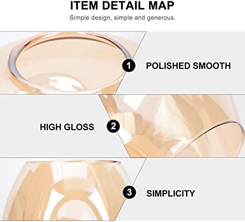 Wine Glass Lamp Shade Replacement: Modern Glass Pendant Lamp Shade Small Lamp Cover Ceiling Light Lampshade for Chandelier Table Floor Wall Lighting Fixtures Light Brown