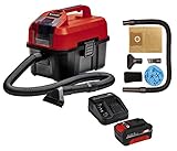 Einhell 2347160 TE-VC 18/10 Li-Solo Akku-Nass-Trockensauger + Starter Kit Akku und Ladegerät Power X-Change