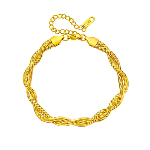 Bracelets femmes chaîne serpent double torsion pour fille - 5