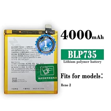 Image of Original BLP735 Battery for Oppo Reno 2 CPH1907 Battery with 1 Year Warranty****(N121)